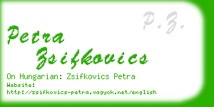 petra zsifkovics business card